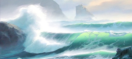 Oil Painting Seascape Demonstration Image