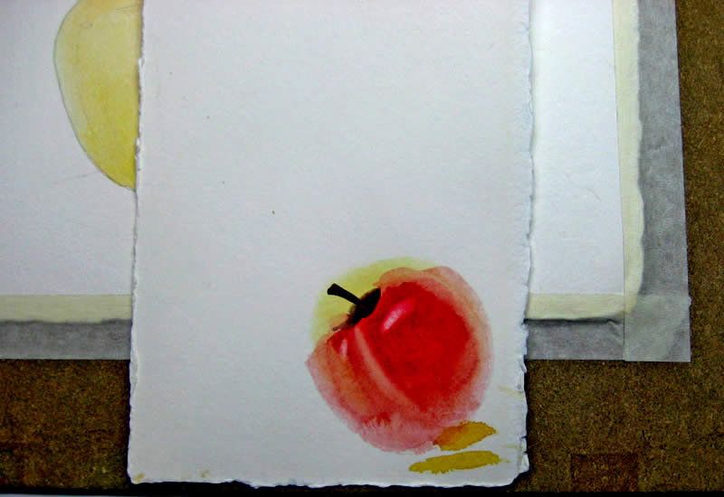 how to paint an apple in watercolor
